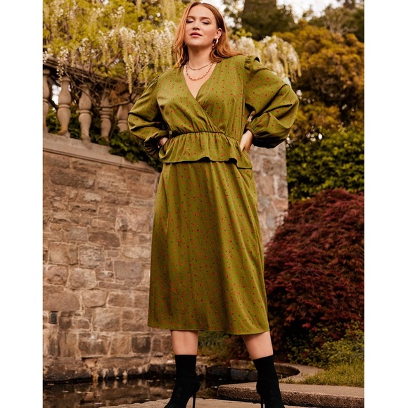 ELOQUII Elements collection Midi with Pep Lum - Picture 3 of 8